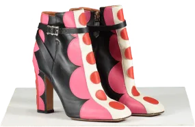 Valentino Multicoloured Polka Dot Runway Ankle Booties UK 3 EU 36 👠