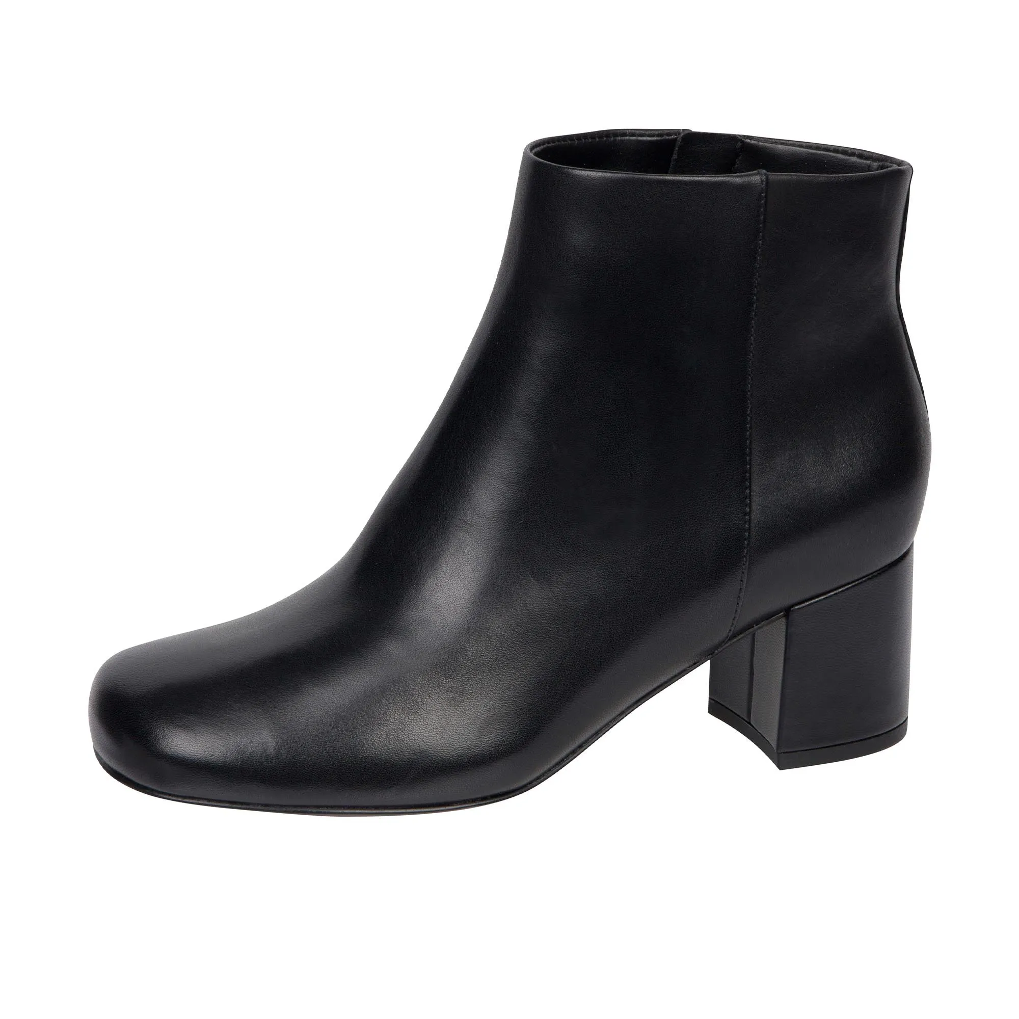 Vionic Womens Sibley Ankle Boot Black Leather